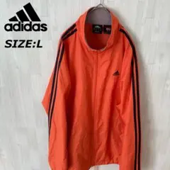 adidas 万国旗 ナイロンジャケット ウィンドブレーカー オレンジ ブラック