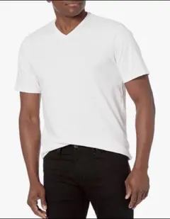 Tシャツ Vネック 2枚組 レギュラーフィット 半袖 メンズ ホワイト