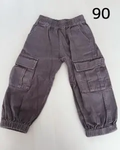 Buranshes キッズ90 カーゴパンツ／グレー　綿100%