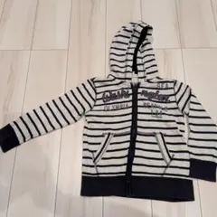 BACK NUMBER KIDS パーカー 120cm ボーダー ジップアップ