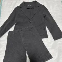 COMME CA ISM グレー ジャケットとショートパンツセット 106A