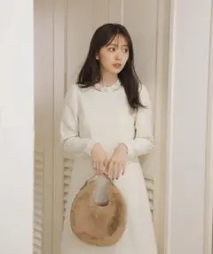 【匿名配送】【定価17,930円】 ネックビジューミニワンピース　プロポーション