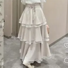 AnMILLE シフォンレイヤードフリルSK