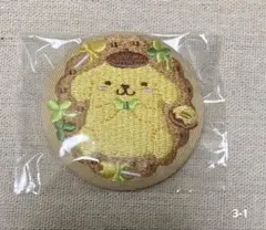 サンリオ　刺繍缶バッジ　キャラクターバッジ biscuit3 ポムポムプリン