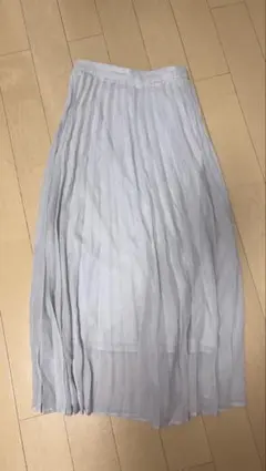 GU プリーツロングスカート グレー