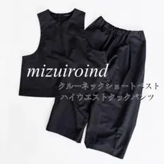 mizuiroind ミズイロインド ベスト パンツ セットアップ ブラック F