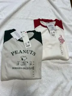 ユニクロ　キッズ　2枚ピーナッツT 長袖　160新品【匿名配送】