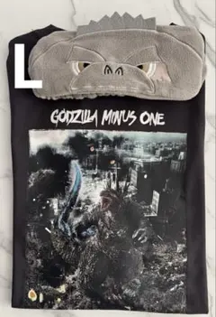 【新品】ゴジラ　半袖　Tシャツ　Lサイズ　ヘアバンド付き　ブラック　マイナスワン