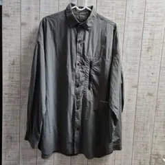 最終値下げNUMERALSカーキ グレー 長袖シャツ Lサイズ