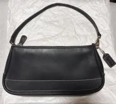 美品　COACH コーチ オールドコーチ　レザー ハンドバッグ　ブラック 黒