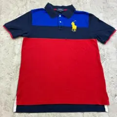 ポロラルフローレン　ビッグポニー　切替　トラッド　ポロシャツ　XL　古着