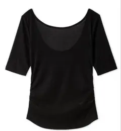 バックオープンカットトップス／接触冷感(BLK-F)のサムネイル