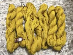 東洋紡 ダイヤモンド毛糸 中細 からし色 198番 毛100% トップ染 6カセ