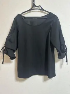 INGNI　レーストップス 袖割れキャンディートップス　M　黒