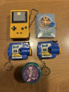 【当時物】平成レトロ ポケモン グッズ 5点セット（バトポケ・手帳・ムービー他）のサムネイル