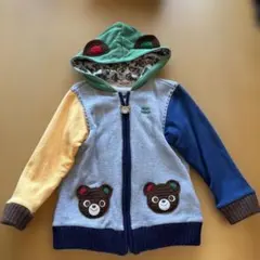 MIKI HOUSE クマ耳フード付きパーカー 110cm