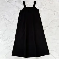 nop de nod ノップドゥノッド　ギャバマキシ丈ジャンスカ　ブラック