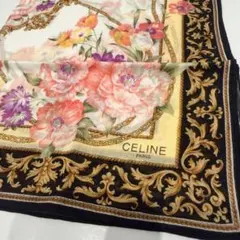 セリーヌ CELINE 大判 ハンカチ バンダナ 花のサムネイル