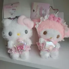 サンリオ☆マイメロ☆ハローキティ☆セット☆ぬいぐるみ☆星屑ベイビーボトル