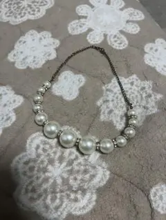 ホワイトパール ビーズネックレス