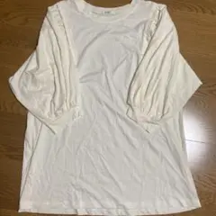 ホワイト　七分袖　トップス　ゆったり　LLサイズ