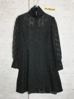 美品！フラワーレースドレス ワンピース オケージョン お呼ばれ ブラック