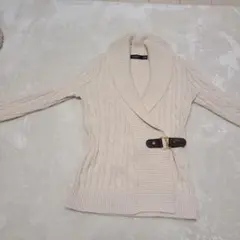 LAUREN RALPH LAUREN アイボリー ケーブルニット XSのサムネイル