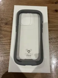 iFace ハードケース クリア/グレー　iPhone15pro
