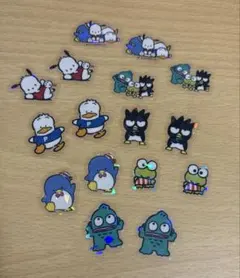 サンリオ　はぴだんぶい　フレークシール　16枚　おすそ分け