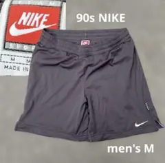 90s NIKE ナイキ ハーフパンツ ブラック 黒 ロゴ刺繍