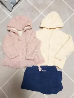 【まとめ売り】女の子80センチアウター含む３点