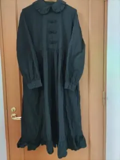 merryjenny チャイナボタンワンピース 長袖 ブラック