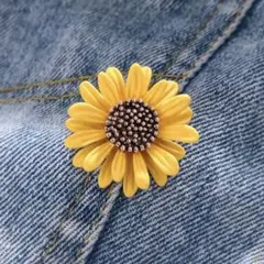 ひまわり　向日葵　ブローチ　夏　ピンバッジ　コサージュ