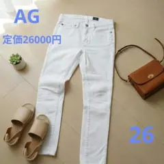 ​AG エージー THE PRIMA CROP ホワイトデニム 26 日本製のサムネイル