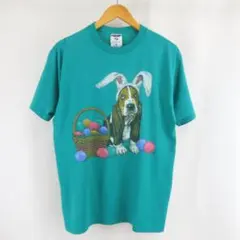 90s VINTAGE USA製 JERZEES イースター ドッグ Tシャツのサムネイル