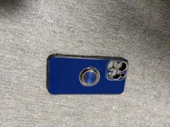 ［消毒済み］iPhone13pro用 ネイビー iPhoneケース スタンド付き