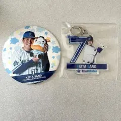 横浜DeNAベイスターズ 佐野恵太 缶バッジ アクリルキーホルダーのサムネイル