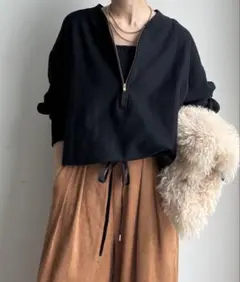 【新品】インフルエンサー OKOCHI企画】ハーフジップスウェット