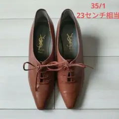 YSL　レースアップ 太ヒール　23センチ　35/1