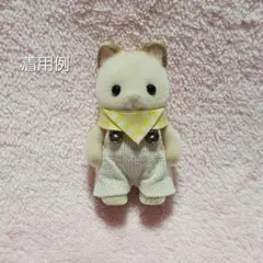 赤ちゃんお洋服　サロペット•バンダナセット　チェック黄色　ハンドメイド