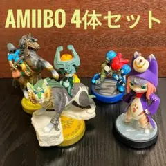 まとめ売りamiibo4体セット 騎乗リンク/ウルフリンク/メトロイド/ツキノ