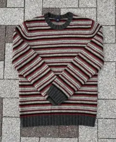 90s OLD GAP ニット セーター 紺タグ 赤ボーダー ツートーン Y2K