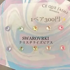 全38色＊オーダーメイド✨誕生石カラー　スワロフスキー  ピアス