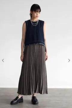 【新品】YAMADAYA RADIATE デニムレイヤードプリーツワンピース