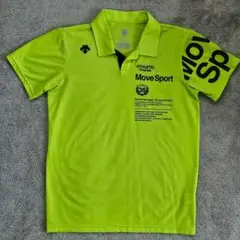 DESCENTE Move Sport 蛍光グリーン ポロシャツ M