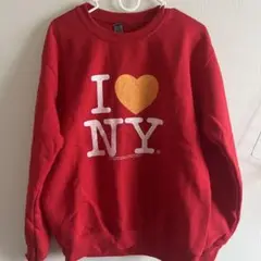 I LOVE NY 赤 スウェット