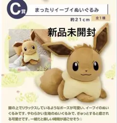 ポケモン　一番くじ　C賞　まったりイーブイ　ぬいぐるみ　１点　タグ付　新品未開封