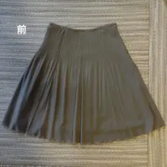 【COMME CA IZM】コムサイズム　プリーツフレアスカート　グレー