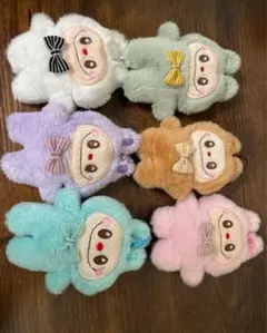海外大人気うさぎぬいぐるみキーホルダー6色セット