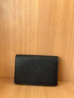 黒いレザー名刺入れ 横型のサムネイル